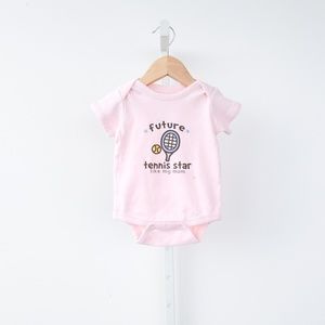 Custom Future Tennis Star Baby Onesie